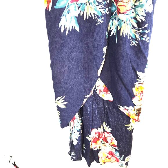 Spring Haze Small  Blue Women's Short Sleeves Hi Low Sun Dress Miss Size 4 6 S - Picture 2 of 7